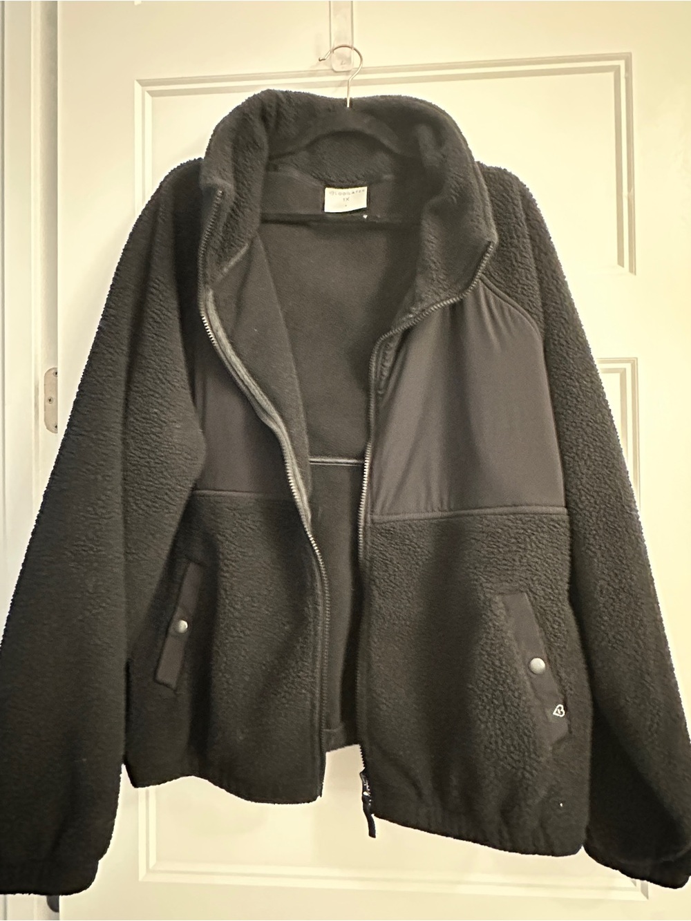 Blogilates 1X Black Fleece Sherpa Jacket